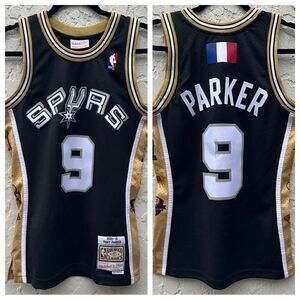 Tony Parker San Antonio Spurs Jersey Mitchell & Ness‎ Hardwood Classics 2001-02